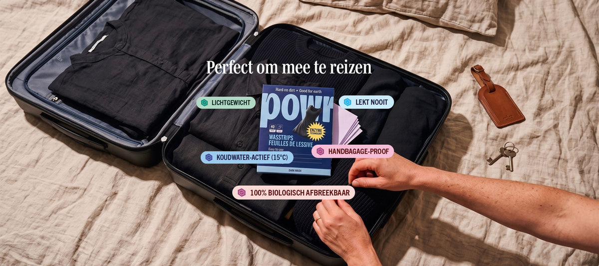 Wasstrips op reis: licht, compact en zonder gedoe