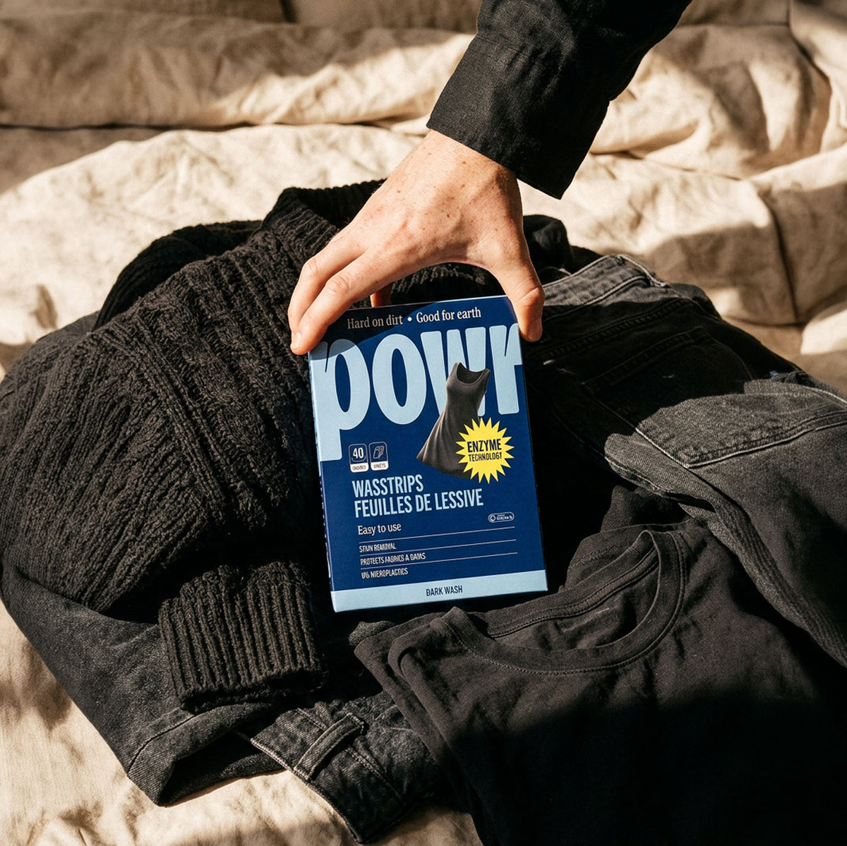 POWR Feuilles de lessive linge foncé